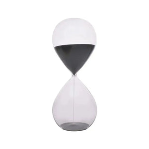 Ampulheta em Vidro com Areia 30 Minutos Cinza