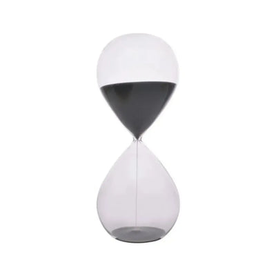 Ampulheta em Vidro com Areia 30 Minutos Cinza