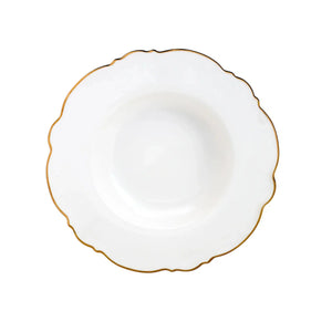 Aparelho de Jantar 42 Peças Porcelana Wolff Maldivas Fio Dourado