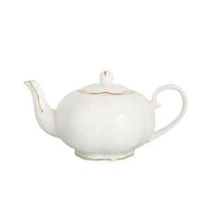 Aparelho de Jantar Camélia 49Pçs New Bone China Filado Dourado L'Hermitage