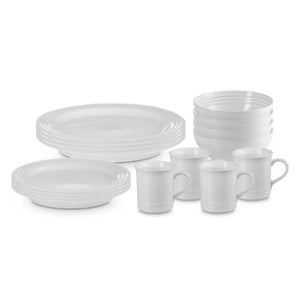 Aparelho de Jantar Cerâmica Vancouver 16 peças Branco Le Creuset