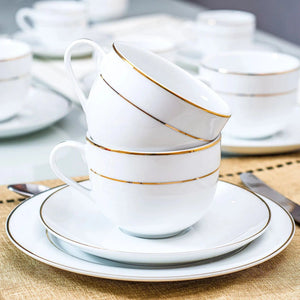 Aparelho de Jantar Majesty Gold 42Pçs New Bone China L'Hermitage