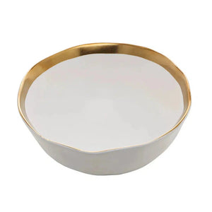 Aparelho de Jantar Porcelana Dubai Branco/Dourado 30 Peças Wolff