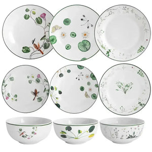 Aparelho de Jantar Porcelana Natureza Viva 18 Peças L'Hermitage