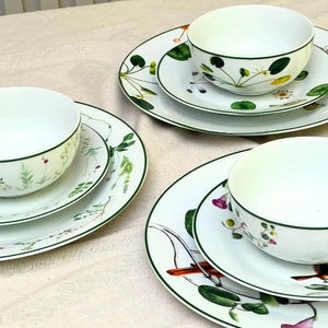 Aparelho de Jantar Porcelana Natureza Viva 18 Peças L'Hermitage