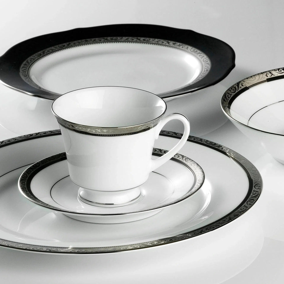 Aparelho de Jantar Porcelana Regent Platinum 18 Peças Noritake