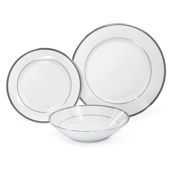 Aparelho de Jantar Porcelana Toorak Platinum 18 Peças Noritake