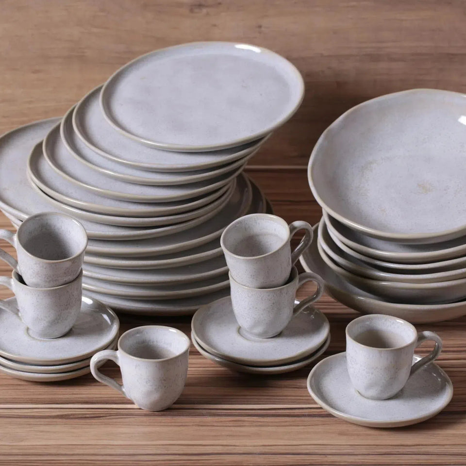 Aparelho de Jantar Stoneware Bio Latte 30 Peças Porto Brasil