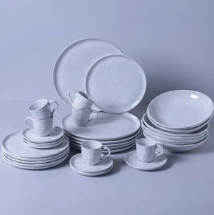 Aparelho de Jantar Stoneware Bio New White 30 Peças Porto Brasil