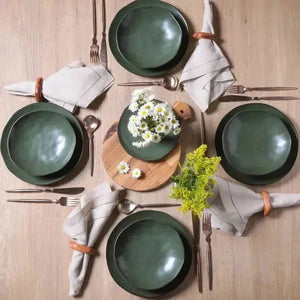 Aparelho de Jantar Stoneware Orgânico Arauco/Greenery 30 Peças Porto Brasil