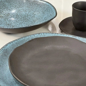 Aparelho de Jantar Stoneware Porto Brasil Mix & Match - Petroleum & Preto Matte (30 Peças)