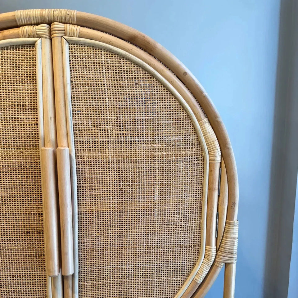 Armário Circular Adega Mandola Rattan Trançado Bahali 160x90x40cm