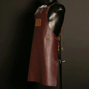 Avental Artemano em Couro Modelo Parrillero Pinhão