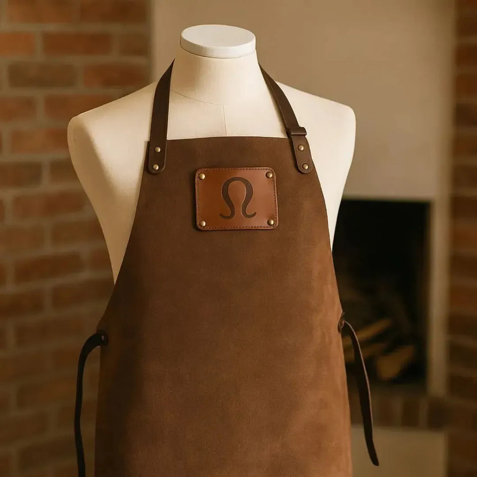 Avental Artemano em Modelo Churras Marrom Envelhecido