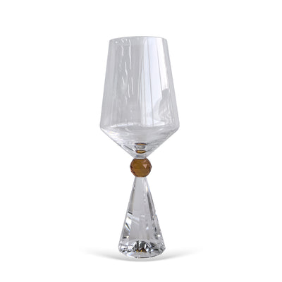 PRÉ-VENDA: Jogo 6 Taças de Vinho em Vidro com Esfera Âmbar Pure Linha Sintonia 595ml