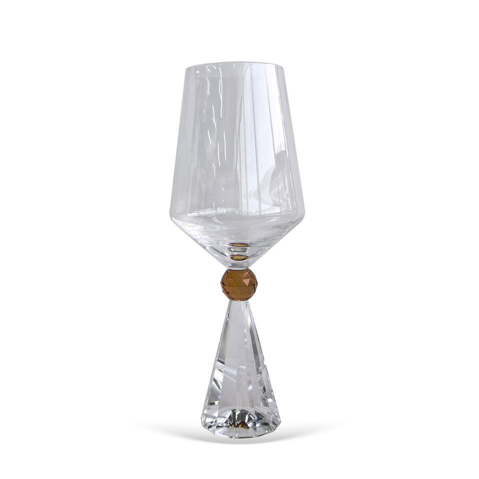 PRÉ-VENDA: Jogo 6 Taças de Vinho em Vidro com Esfera Âmbar Pure Linha Sintonia 595ml