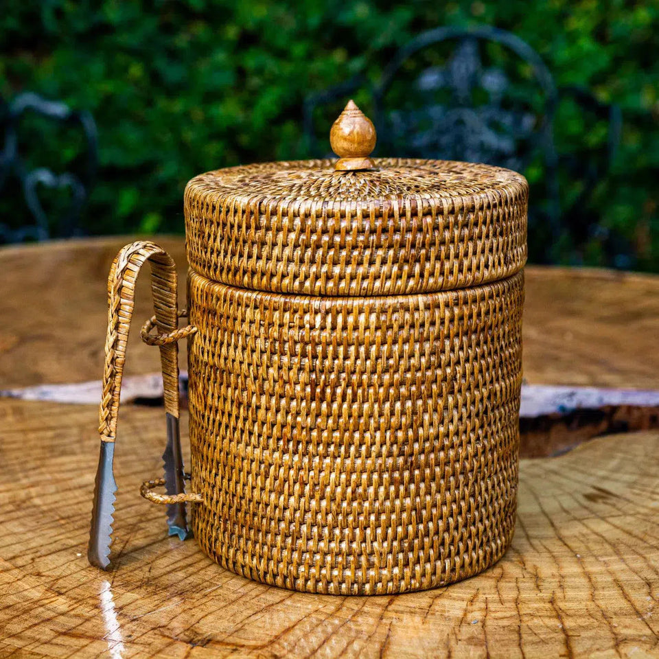 Balde de Gelo em Rattan com Pegador Bahali 20x23cm