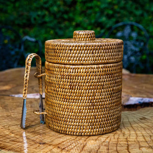 Balde de Gelo em Rattan com Pegador Bahali 24x26cm