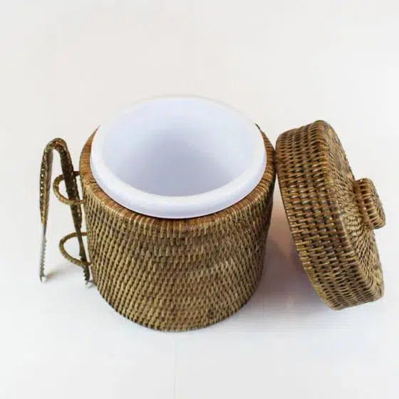 Balde de Gelo em Rattan com Pegador Bahali 24x26cm