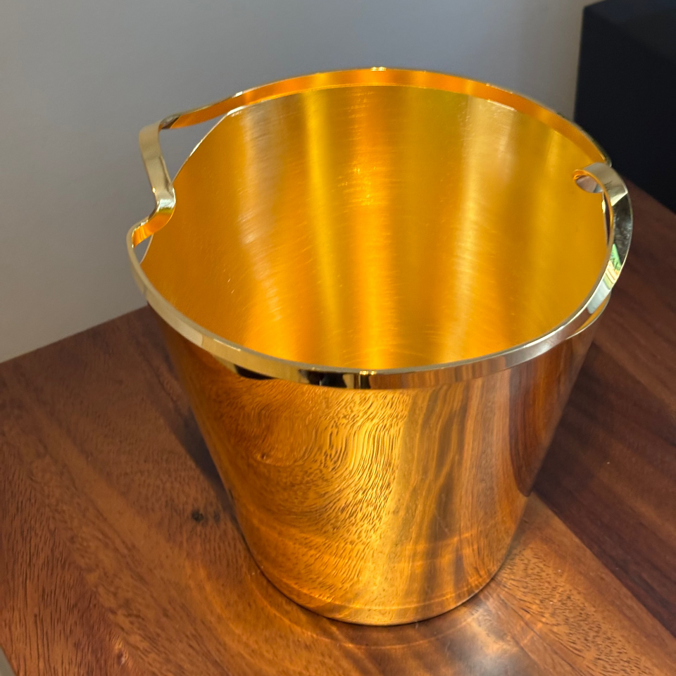 Balde p/ Champagne Craquele Inox com Revestimento em Ouro 24k Frozen Riva