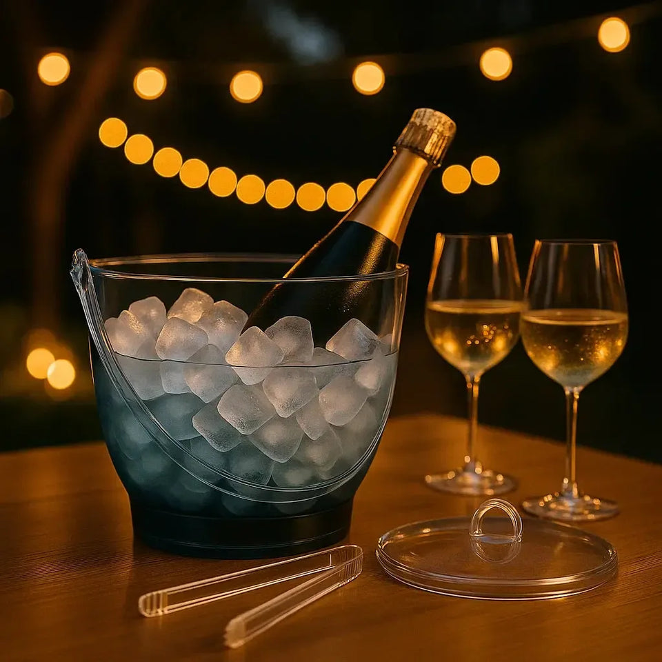 Balde para Gelo Acrílico Azul 19,5x18x21,5cm