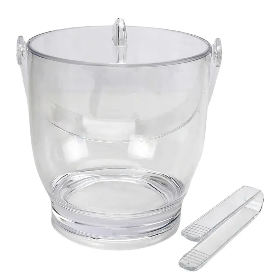 Balde para Gelo Acrílico Transparente 19,5x18x21,5cm