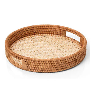 Bandeja Circular Rattan Natural 30cm