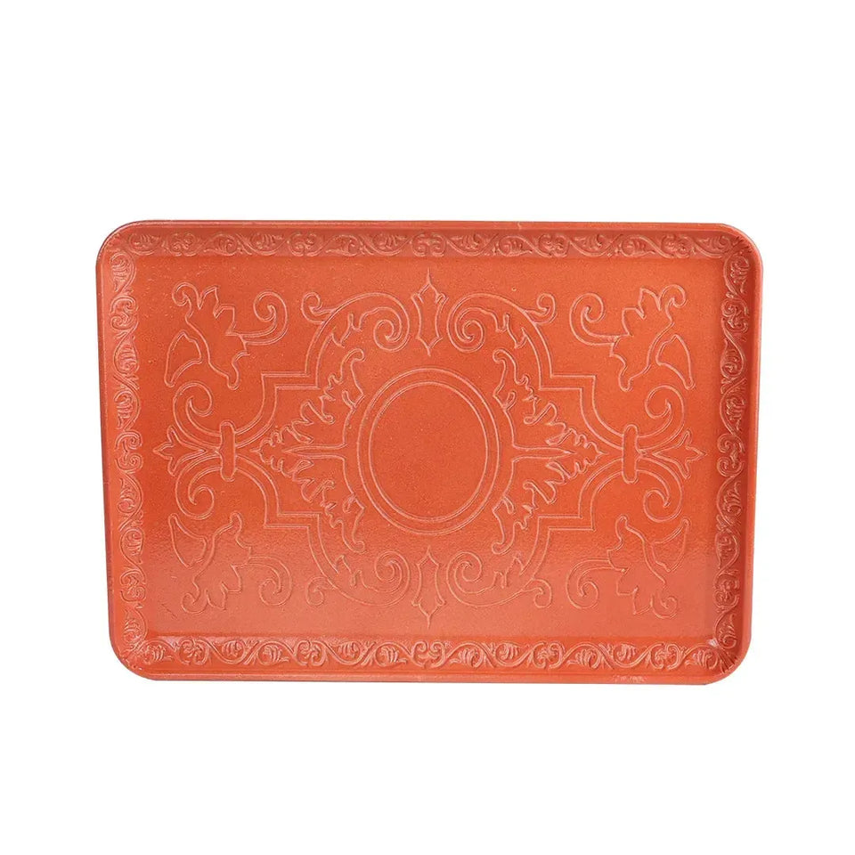Bandeja Madeira Arabesco Vermelha 28x20cm Tuut