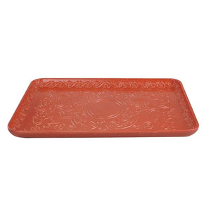 Bandeja Madeira Arabesco Vermelha 28x20cm Tuut