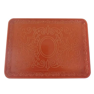 Bandeja Madeira Arabesco Vermelha 28x20cm Tuut