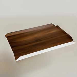 Bandeja Prata com Fundo Madeira Shefield Plate 60x40cm