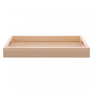 Bandeja Retangular de MDF com Fundo Trelica 35x4x25cm