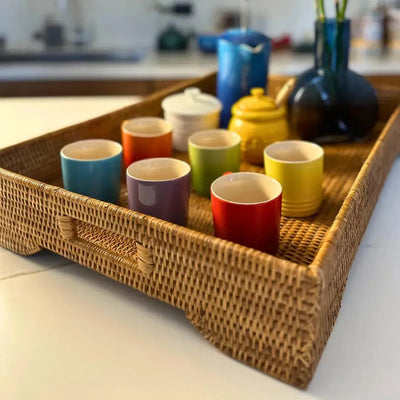 Bandeja Retangular em Rattan Bahali 65x45x9cm