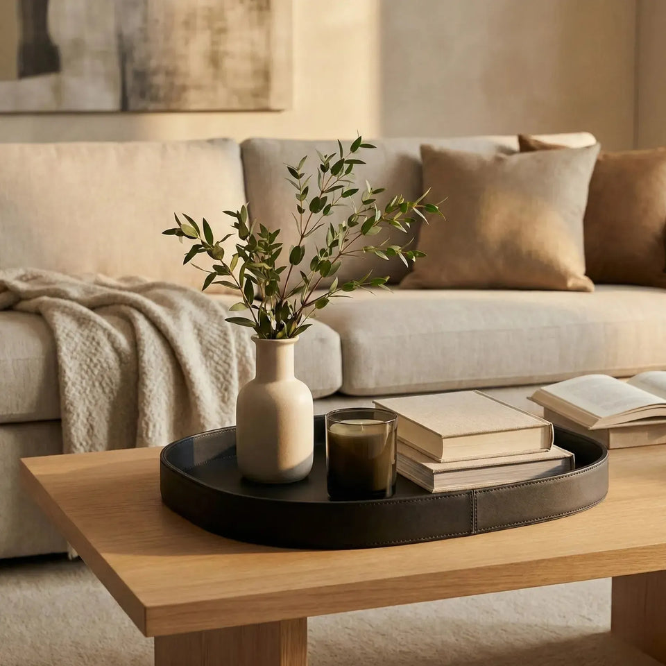 Bandeja Vitoria Régia Couro Vegano Média Montana Preta