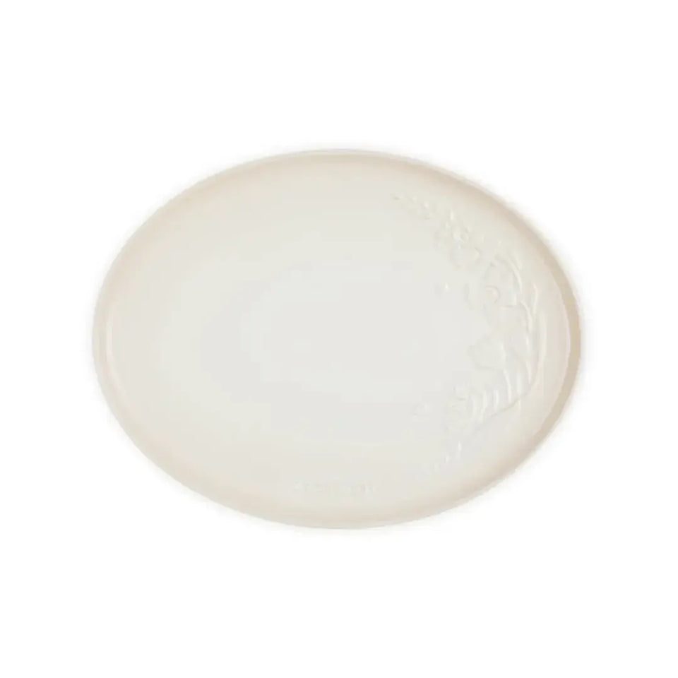 Bandeja de Servir Oval Cerâmica Jardin Meringue 36cm Le Creuset