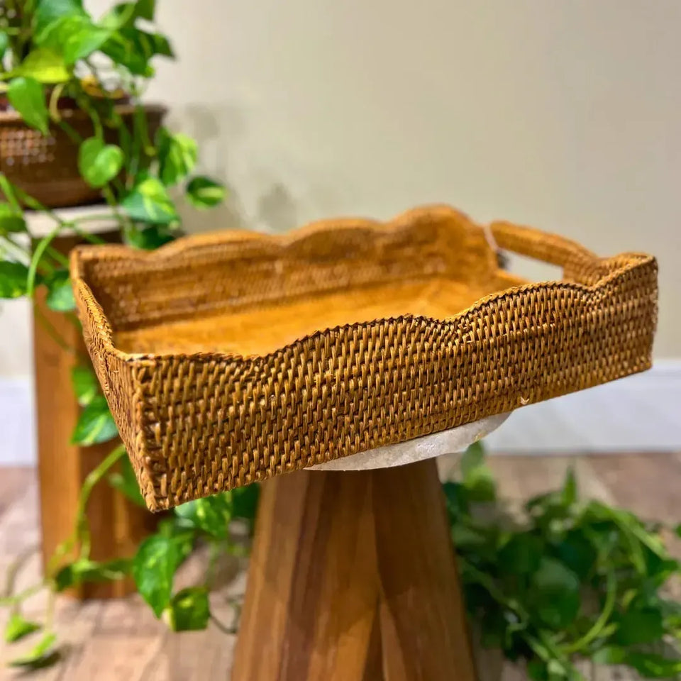 Bandeja em Rattan Bahali 40x30x9,5cm