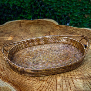 Bandeja em Rattan Bahali 55x39x11cm