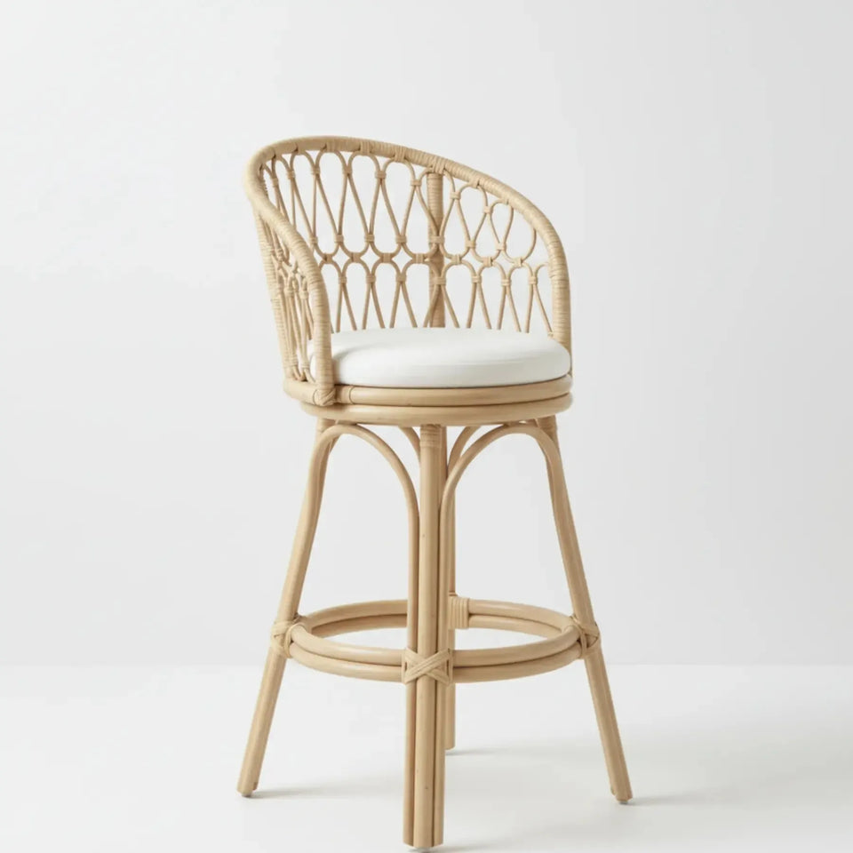 Banqueta Alta Mandola Rattan Bahali 42x44x105cm