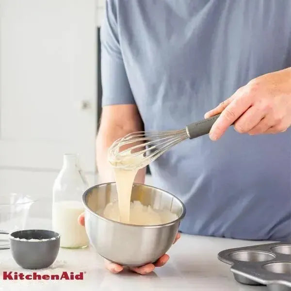 Batedor de Ovos Profissional Fouet Inox Cinza KitchenAid