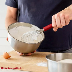 Batedor de Ovos Profissional Fouet Inox Vermelho KitchenAid