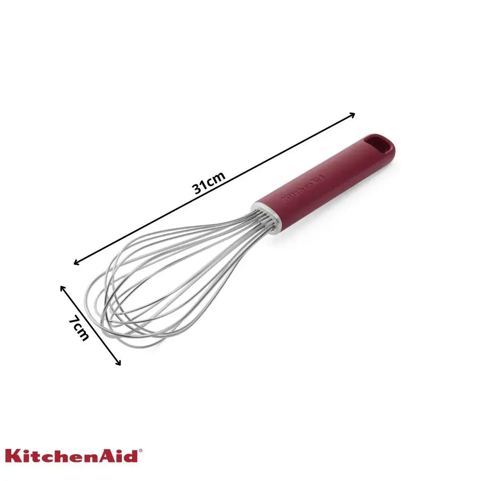 Batedor de Ovos Profissional Fouet Inox Vermelho KitchenAid