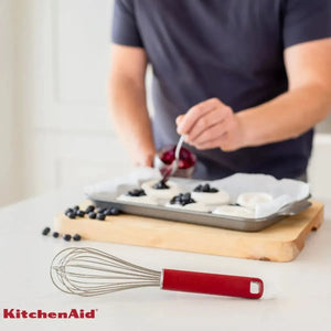 Batedor de Ovos Profissional Fouet Inox Vermelho KitchenAid