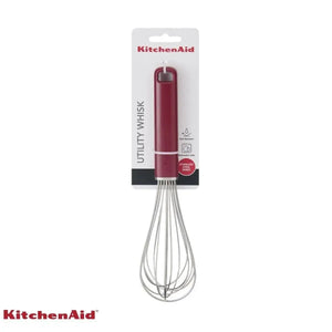 Batedor de Ovos Profissional Fouet Inox Vermelho KitchenAid