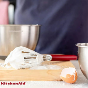 Batedor de Ovos Profissional Fouet Inox Vermelho KitchenAid