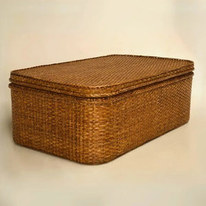 Baú/Mesa de Centro Retangular em Rattan Bahali 120x70x42cm