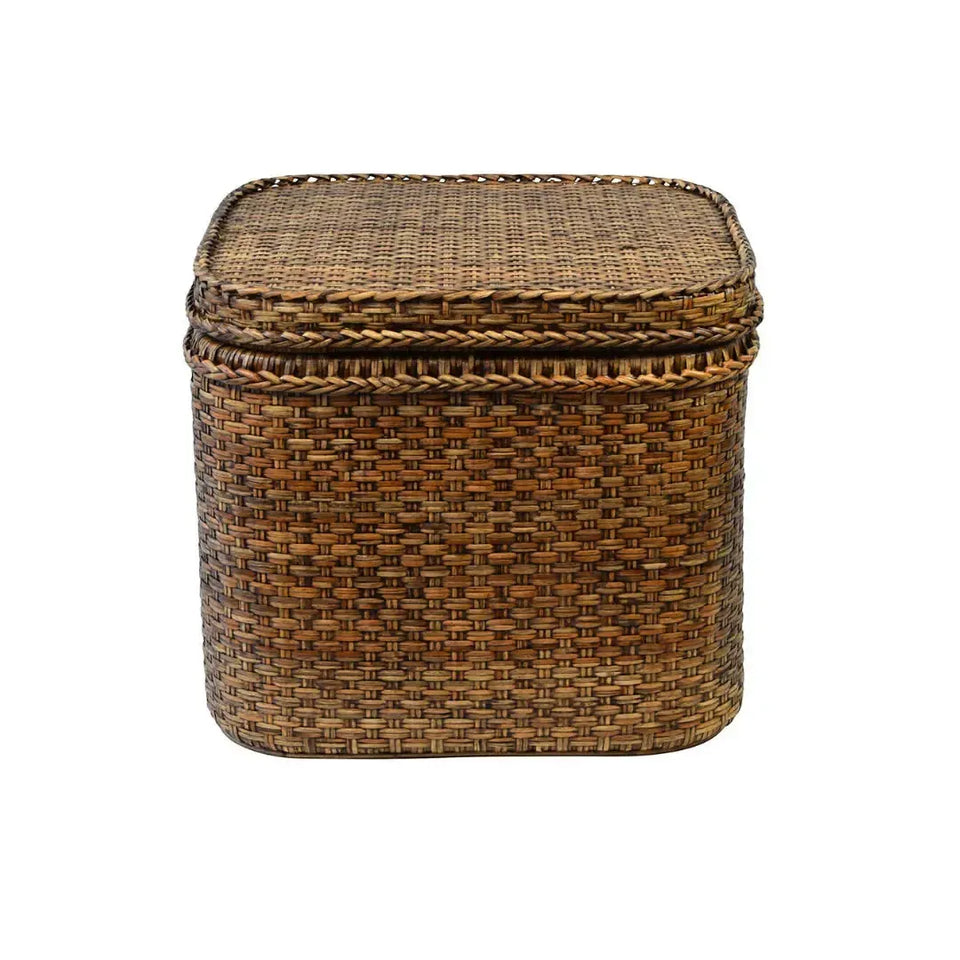 Baú/Mesa de Centro Retangular em Rattan Bahali 60x60x50cm