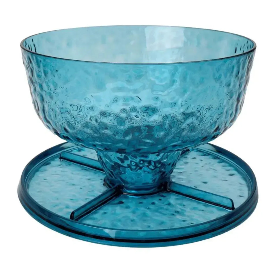 Boleira 4 em 1 Acrílico Detalhe Textura Azul 23x31cm