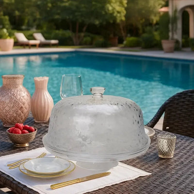 Boleira 4 em 1 Acrílico Detalhe Textura Transparente 23x31cm