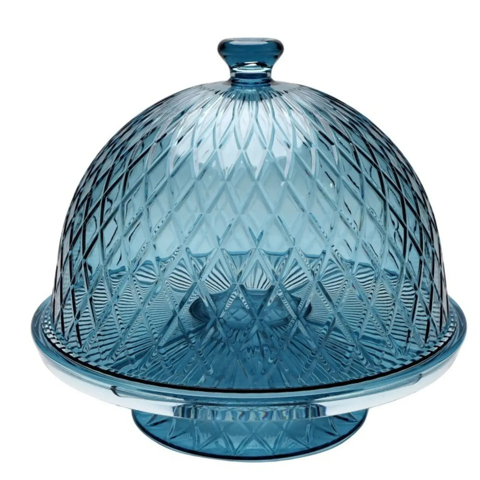 Boleira 4 em 1 Acrílico Lapidada Azul 27x31cm