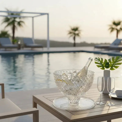 Boleira 4 em 1 Acrílico Lapidada Transparente 27x31cm